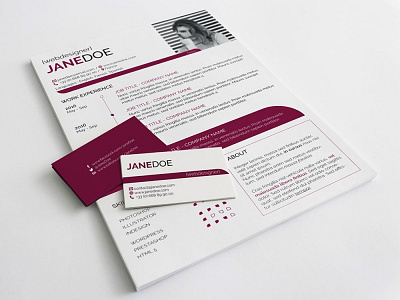 Free Timeline Resume Template with Business Card