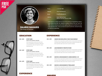 Free Creative Resume Template for Developer