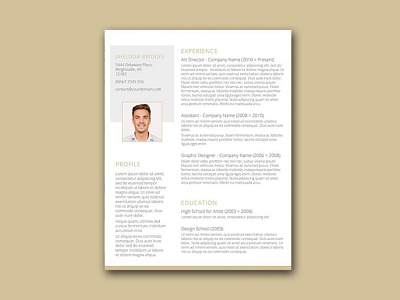 Free Simple Resume Template with Classy Style Design cv cv resume free cv free resume free resume template freebie freebies jobs minimalist resume