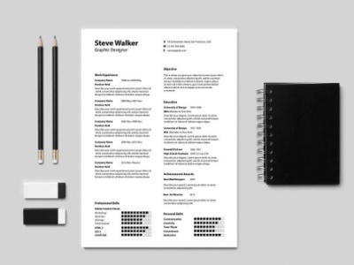 Free Light Elegant Resume with Simple Design