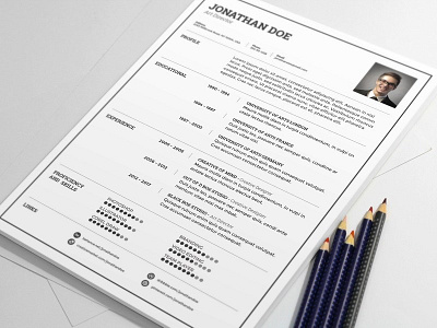 Free Light Resume Template with Infographic Style cv cv resume free cv free resume free resume template freebie freebies jobs minimalist resume
