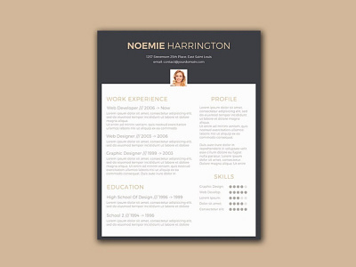 Free Elegant Resume Template with Black Color Scheme cv cv resume free cv free resume free resume template freebie freebies jobs minimalist resume