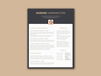 Free Elegant Resume Template with Black Color Scheme