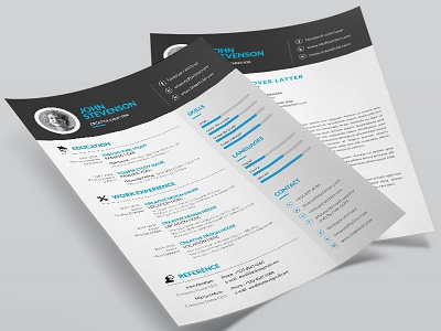 Free Creative Resume Template with Cover Letter cv cv resume free cv free resume free resume template freebie freebies resume
