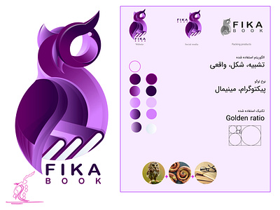 FIKABOOK LOGO DESIGN branding design flat illustration illustrator logo logo design logos ui vector