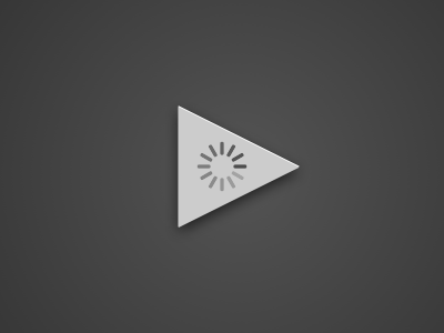Play button with loading indicator css3 html5 interface ui