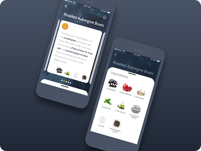 Recipe Card + Ingredient Dismissable Modal