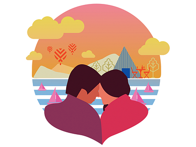 Exotic Honeymooners Illustration