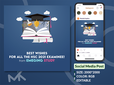 Best Wishes for Student Post-Facebook,Instagram adobe banner branding design facebook flyer graphic design illustration instagram logo post poster social media