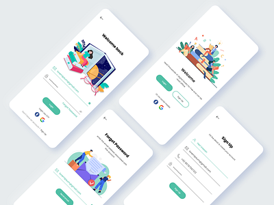 login ui kit app design good inspiration ios iphone landing minimal neomorphism ui