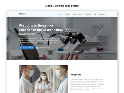 MediBD landing page design landing page design ui ux web design