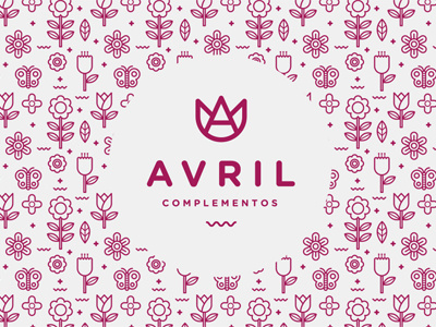 Avril Complementos Logo + Pattern branding design graphic identity logo pattern