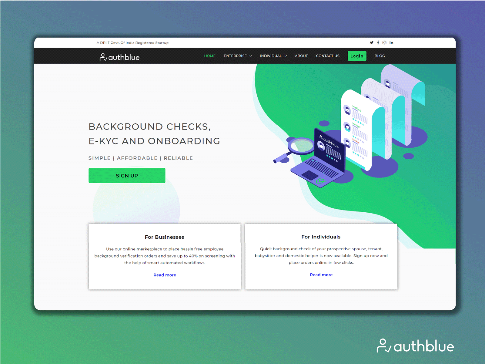 Website Design and Development - authblue