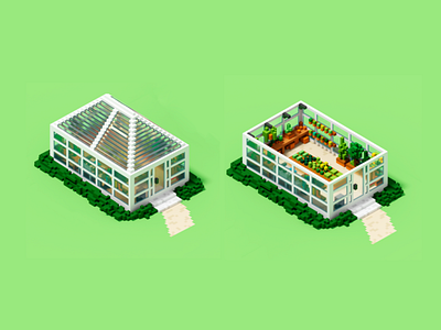 Greenhouse 🌿 magicavoxel voxel