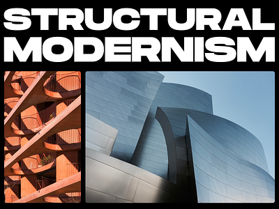 STRUCUTURAL MODERNISM banner buildings creative design minimal poster structure