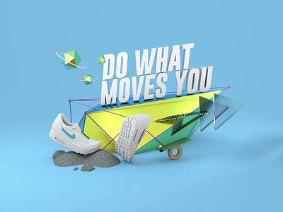 Abstract Series - Do What Moves You 3d achieve animation c4d cinema 4d cool design fast nike nike running octane render run