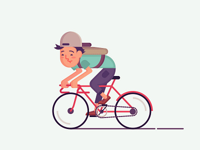 Casual Cyclist avatar bicycle bike biker illustration people rider