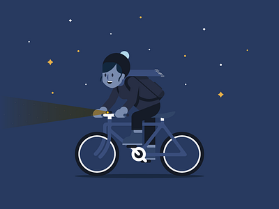 Daily Commuter 003: Night Rider avatar bicycle biker commute girl night