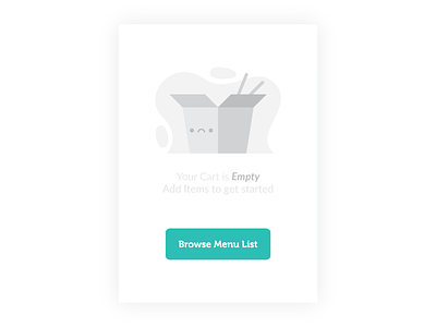 Your Cart's Hungry chinese cuisine pages empty cart food menu pizza sandwich shopping cart takeout ui ux