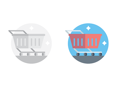 Just keep Strolling icon shopping cart spot illustration ui ux