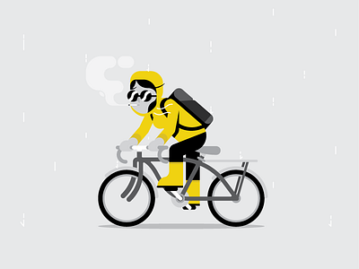 Daily Commuter 006: Rain for Days avatar bicycle bike biker girl gloomy rain smoke