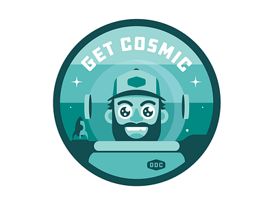 ✨ Get Cosmic ✨ astronaut badge cosmic ddc draplin patch rocket space