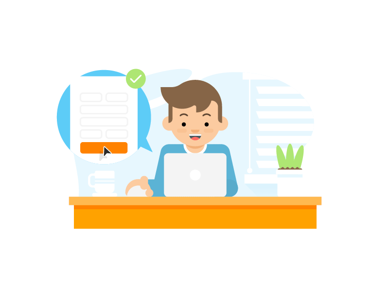 RevenueWell Illustrations: Schedule A Visit appointment character commute dental dentist illustrations laptop office revenuewell schedule waiting room workspace