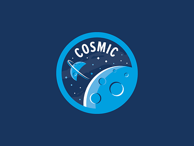 Cosmic Badge badge cosmic feelin cosmic! galaxy moon planets space