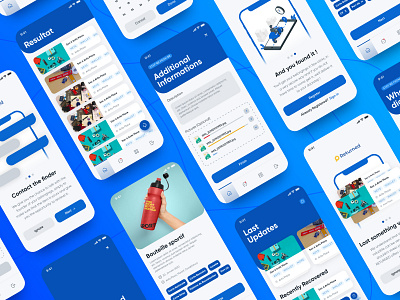 Returned Concept all screen app blue brand identity dark ui design flat illustration minimal mobile app design mobile ui onboarding returned typography ui ui design challenge uidesign uiux ux uxdesign