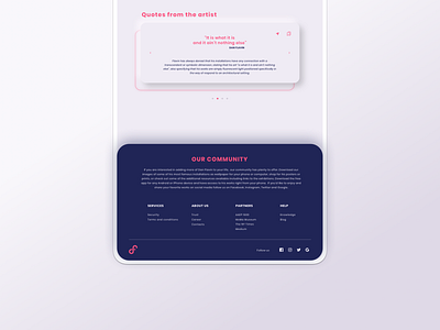 Footer layout design artist blue clean color palette dashboard default design desktop footer graphic design icons layout logo neumorphism simple ui ux web design website