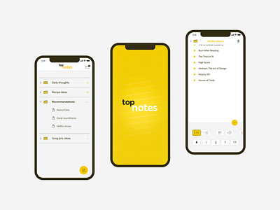 Top Notes app app minimal notes app notetaking ui ui design uidesign