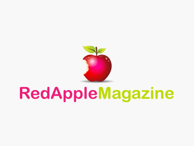 Red Apple Magazine apple branding logo logotipe logotipo