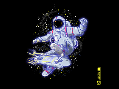 Astronaut art astronaut character characterdesign design design art illustration illustration art meatval skateboard space