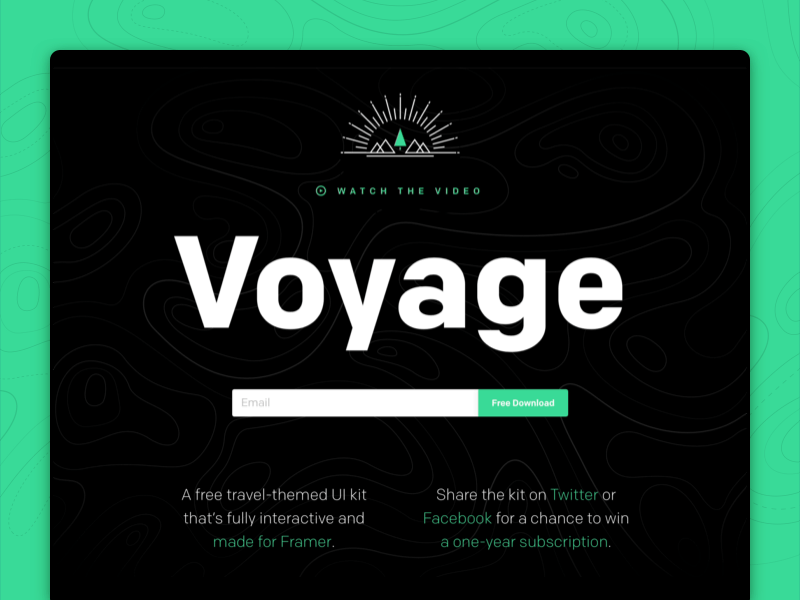 Download Framer Voyage UI Kit – Landing page