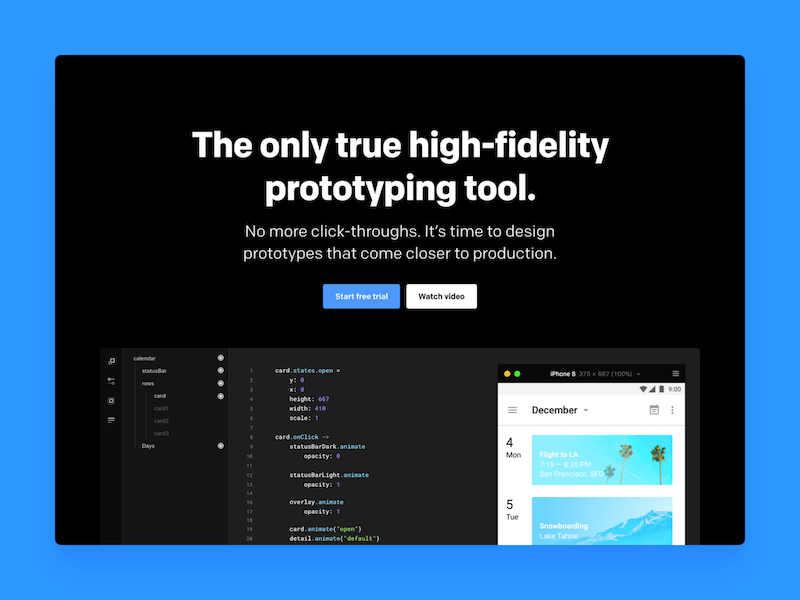 New Prototype Features Page design feature framer framerjs interface ios mac page prototyping ui ux web