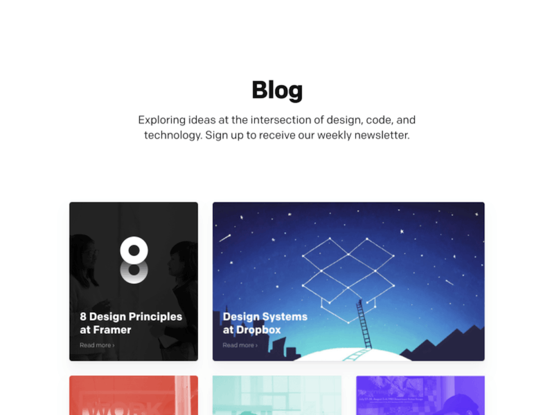 New Framer Blog design feature framer framerjs gif ios mobile ui ux web