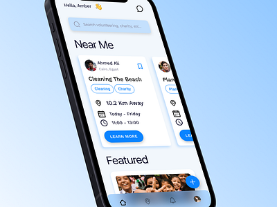 Volunteering app android app cleaning close by community design donating environment group work help helping location ui ux volunteer volunteering