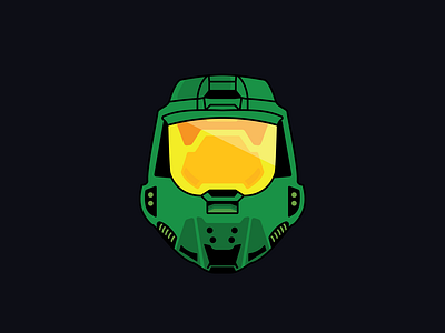 The Chief color games gaming graphic design halo halo 2 halo 3 helmet illustration master chief microsoft spartan vector xbox