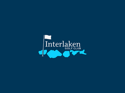 Interlaken 2 branding golf golf flag golf logo golfing lakes logo logo design minnesota