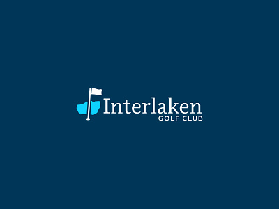 Interlaken 3 golf golf club golf course golf logo golfing lakes logo logo design minnesota