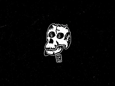 Cracked branding design graphic design grunge illustration skeleton skull