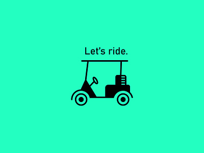 Let's ride. golf golf cart golf icon icon set icons