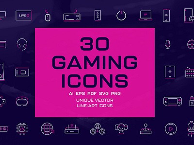 30 Gaming Icons game icons game ui gaming gaming icons graphic design icon iconography icons ui