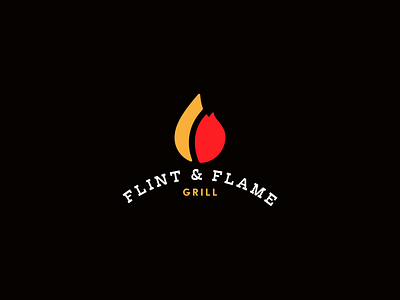 Flint & Flame branding daily logo challenge fire flame flint food grill logo logo design restaurant