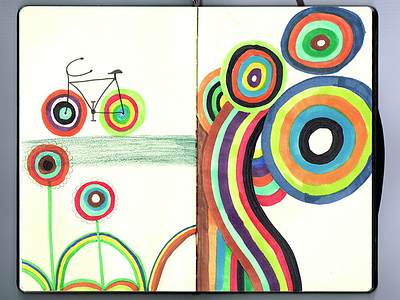 Good Ride bicycle illustration sketchbook