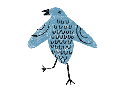 groovy bird illustration