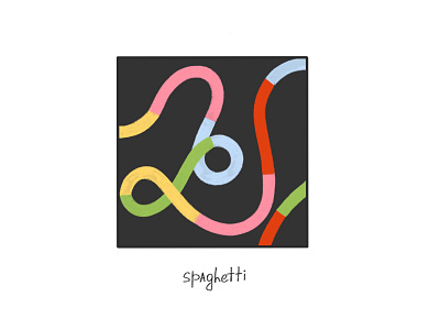 Spaghetti affinity designer art colorfull creative illustration design digital art digital design illustraion illustration poster procreate vector