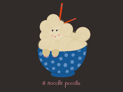 A Noodle Poodle affinity designer design dog illustraion poodle procreate
