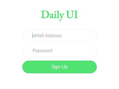 Daily UI #001 001 dailyui minimal sign up simple