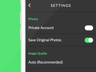 Settings — Daily UI #007 007 dailyui settings